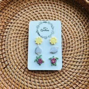 Sea Life Clay Earrings Set